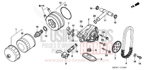 FILTRE A HUILE/POMPE A HUILE NT700VA6 de 2006